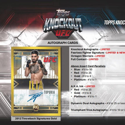 UFC #128 -  Random Weight Class 2025 Topps Knockout Hobby X 1 Box