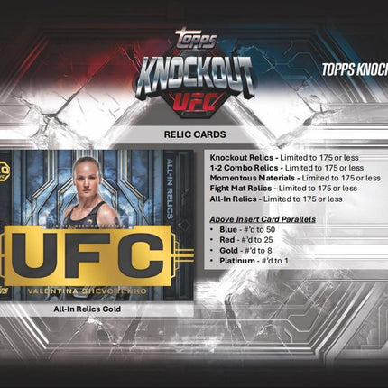 UFC #128 -  Random Weight Class 2025 Topps Knockout Hobby X 1 Box