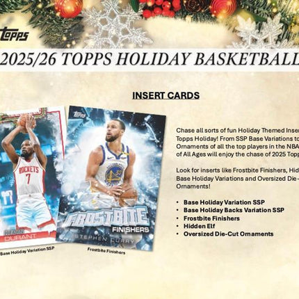NBA #2117 - PYT 25-26 Topps Basketball Holiday Mega Box Case X 20 Boxes