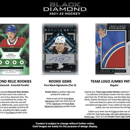 NHL #562 - PYT 2021-22 Black Diamond x 5 Boxes!