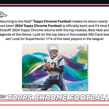 NFL #243 - 2024 Topps Chrome Mixer Hobby x 3 Boxes and Breakers Delight  x 2 Boxes!