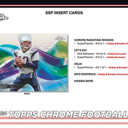 NFL #243 - 2024 Topps Chrome Mixer Hobby x 3 Boxes and Breakers Delight  x 2 Boxes!