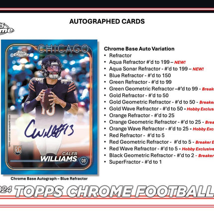 NFL #244 - 2024 Topps Chrome Football Mega Boxes Full Case