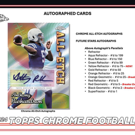 NFL #243 - 2024 Topps Chrome Mixer Hobby x 3 Boxes and Breakers Delight  x 2 Boxes!