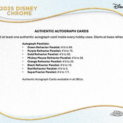Disney #120  - Random Pack 2025 Disney Chrome Hobby