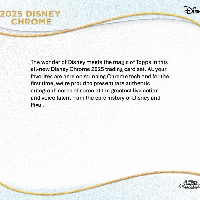 Disney #120  - Random Pack 2025 Disney Chrome Hobby