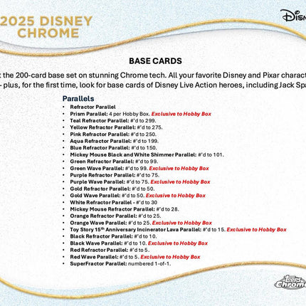 Disney #120  - Random Pack 2025 Disney Chrome Hobby