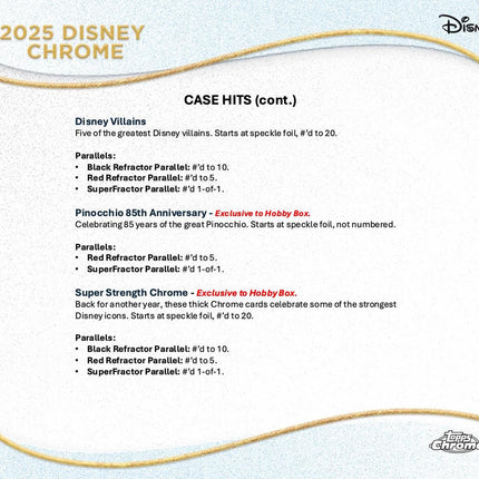 Disney #120  - Random Pack 2025 Disney Chrome Hobby