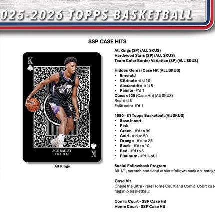 NBA #2115 - 2025-26 Topps Basketball Mixer Jumbo Box X1, Hobby Boxes X2 and Blasters X5