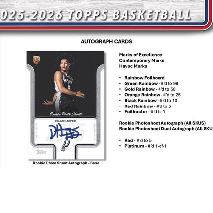 NBA #2115 - 2025-26 Topps Basketball Mixer Jumbo Box X1, Hobby Boxes X2 and Blasters X5