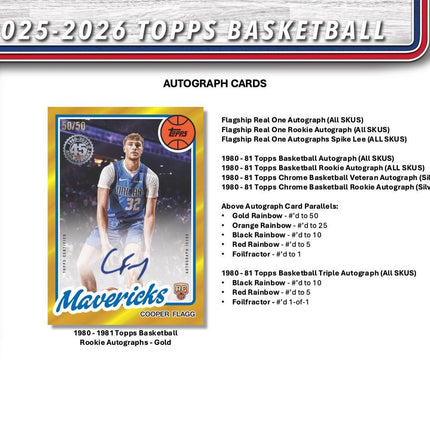 NBA #2115 - 2025-26 Topps Basketball Mixer Jumbo Box X1, Hobby Boxes X2 and Blasters X5