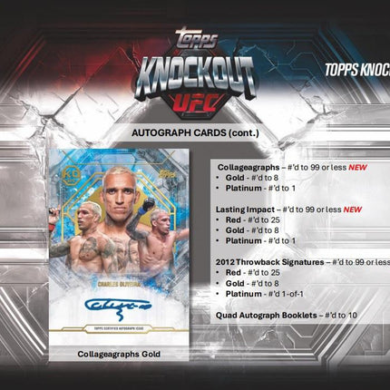 UFC #128 -  Random Weight Class 2025 Topps Knockout Hobby X 1 Box