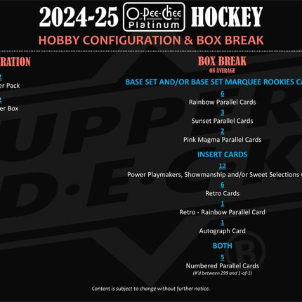 NHL #573 - PYT 2024-25 OPC Platinum x 4 Boxes!