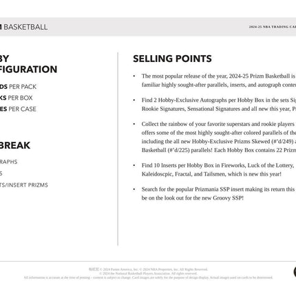 NBA #2002 - 2024-25 Prizm Hobby x 6 Boxes!  CASE HIT LIVE!