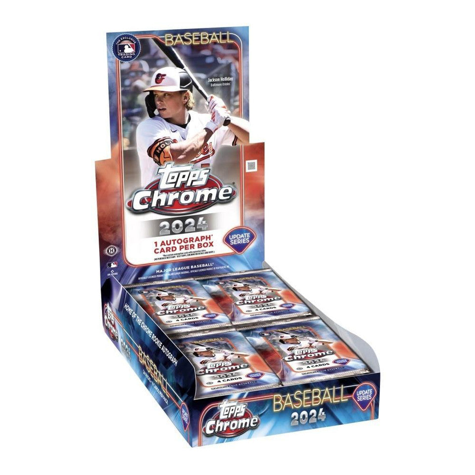 MLB 407 PYT 2024 MLB Topps Chrome Update Hobby Case + 1 Jumbo Box